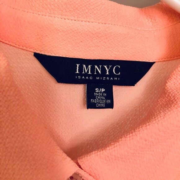 Im NYC Isaac Mizrahi Light Pink Ruffle Flowy Blouse‎ / Sz S - Picture 5 of 5